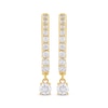 Thumbnail Image 1 of Unstoppable Love Diamond Hoop Dangle Earrings 3/4 ct tw 10K Yellow Gold