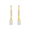 Thumbnail Image 1 of Unstoppable Love Diamond Hoop Dangle Earrings 1/3 ct tw 10K Yellow Gold