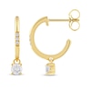 Thumbnail Image 2 of Unstoppable Love Diamond Hoop Dangle Earrings 1/3 ct tw 10K Yellow Gold