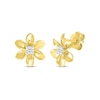 Thumbnail Image 1 of Diamond Flower Stud Earrings 1/15 ct tw 10K Yellow Gold
