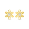 Thumbnail Image 2 of Diamond Flower Stud Earrings 1/15 ct tw 10K Yellow Gold