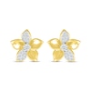 Thumbnail Image 2 of Diamond Flower Stud Earrings 1/4 ct tw 10K Yellow Gold