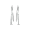 Thumbnail Image 2 of Diamond Accent Double Hoop Staggered Earrings Sterling Silver