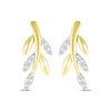 Thumbnail Image 2 of Diamond Leaf & Branch Earrings 1/10 ct tw 10K Yellow Gold
