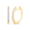 Thumbnail Image 1 of Diamond Hoop Earrings 1/6 ct tw 10K Yellow Gold