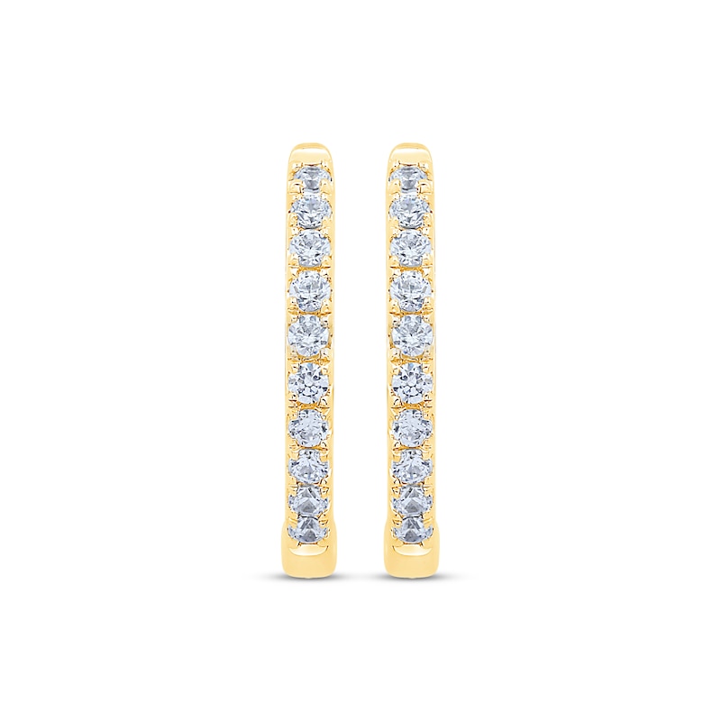 Diamond Hoop Earrings 1/6 ct tw 10K Yellow Gold | Kay