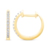 Thumbnail Image 2 of Diamond Hoop Earrings 1/6 ct tw 10K Yellow Gold