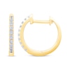 Thumbnail Image 3 of Diamond Hoop Earrings 1/6 ct tw 10K Yellow Gold