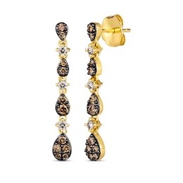 Le Vian Venetian Mosaic Diamond Dangle Earrings 1/2 ct tw 14K Honey Gold