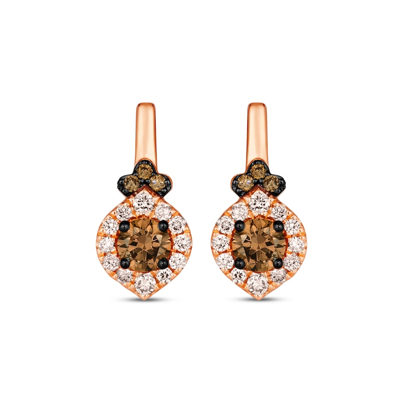 Main Image 2 of Le Vian Diamond Earrings 5/8 ct tw 14K Strawberry Gold
