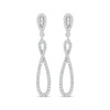 Thumbnail Image 2 of Diamond Infinity Drop Earrings 1/3 ct tw Sterling Silver