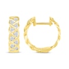 Thumbnail Image 3 of Diamond Braided Hoop Earrings 1/4 ct tw 10K Yellow Gold