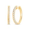 Thumbnail Image 1 of Diamond Hoop Earrings 1/4 ct tw 10K Yellow Gold