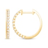 Thumbnail Image 3 of Diamond Hoop Earrings 1/4 ct tw 10K Yellow Gold