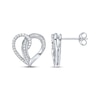 Thumbnail Image 1 of Diamond Looping Heart Stud Earrings 1/4 ct tw Sterling Silver