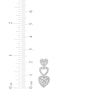 Thumbnail Image 3 of Diamond Heart Trio Drop Earrings 1 ct tw 10K White Gold