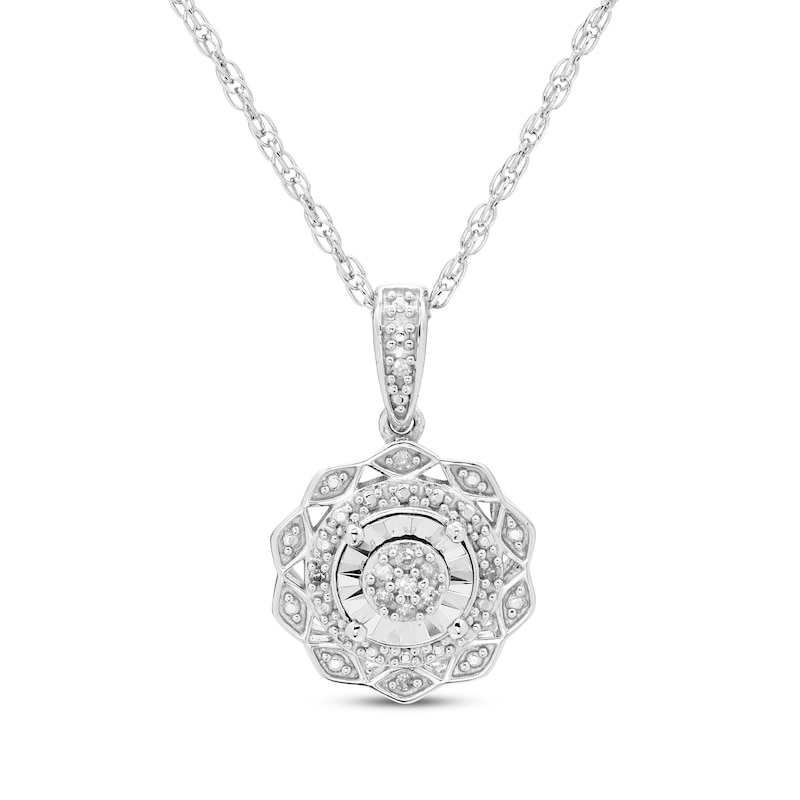 Diamond Flower Gift Set 1/10 ct tw Sterling Silver | Kay