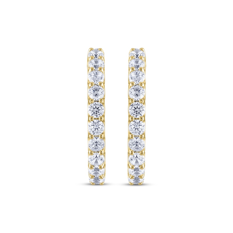 THE LEO Diamond Hoop Earrings 1 ct tw 14K Yellow Gold