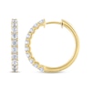 Thumbnail Image 2 of THE LEO Diamond Hoop Earrings 1 ct tw 14K Yellow Gold