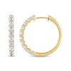 Thumbnail Image 3 of THE LEO Diamond Hoop Earrings 1 ct tw 14K Yellow Gold