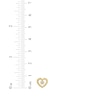 Thumbnail Image 3 of Diamond Rope Twist Heart Stud Earrings 1/15 ct tw 10K Yellow Gold