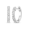 Thumbnail Image 1 of Diamond &quot;XO&quot; Huggie Hoop Earrings 1/10 ct tw Sterling Silver