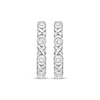 Thumbnail Image 2 of Diamond &quot;XO&quot; Huggie Hoop Earrings 1/10 ct tw Sterling Silver