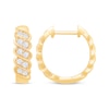 Thumbnail Image 3 of Diamond Twist Hoop Earrings 1/4 ct tw 10K Yellow Gold