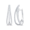 Thumbnail Image 0 of Unstoppable Love Diamond Split Double Hoop Earrings 1/2 ct tw 10K White Gold