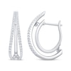 Thumbnail Image 2 of Unstoppable Love Diamond Split Double Hoop Earrings 1/2 ct tw 10K White Gold