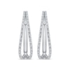 Thumbnail Image 1 of Unstoppable Love Diamond Split Double Hoop Earrings 1/4 ct tw 10K White Gold