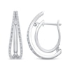 Thumbnail Image 2 of Unstoppable Love Diamond Split Double Hoop Earrings 1/4 ct tw 10K White Gold