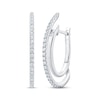 Thumbnail Image 0 of Unstoppable Love Diamond Double Hoop Earrings 1/2 ct tw 10K White Gold