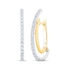 Thumbnail Image 1 of Unstoppable Love Diamond Double Hoop Earrings 1/2 ct tw 10K Two-Tone Gold