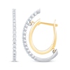 Thumbnail Image 3 of Unstoppable Love Diamond Double Hoop Earrings 1/2 ct tw 10K Two-Tone Gold