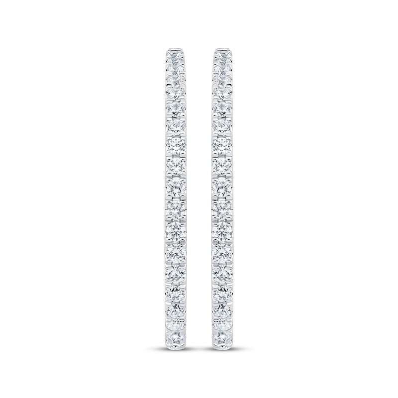 Main Image 2 of Unstoppable Love Diamond Double Hoop Earrings 1 ct tw 10K White Gold