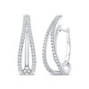 Thumbnail Image 0 of Unstoppable Love Diamond Split Double Hoop Earrings 1 ct tw 10K White Gold