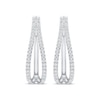 Thumbnail Image 1 of Unstoppable Love Diamond Split Double Hoop Earrings 1 ct tw 10K White Gold