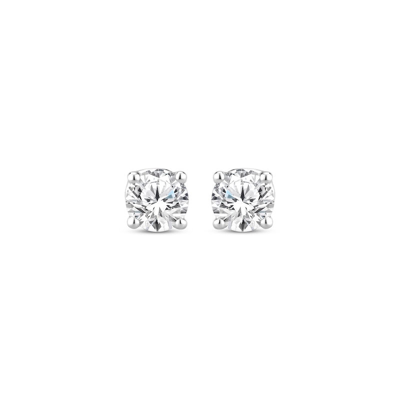 Diamond Stud Earrings 10K White Gold 1 ct tw (J/I3)