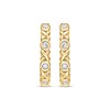 Thumbnail Image 2 of Diamond &quot;XO&quot; Huggie Hoop Earrings 1/10 ct tw 10K Yellow Gold