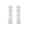 Thumbnail Image 2 of Diamond Halos Hoop Earrings 1 ct tw 10K Rose Gold