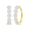 Thumbnail Image 1 of Diamond Halos Hoop Earrings 1 ct tw 10K Yellow Gold