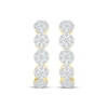 Thumbnail Image 2 of Diamond Halos Hoop Earrings 1 ct tw 10K Yellow Gold