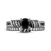 Thumbnail Image 1 of Ink & Ice Round-Cut Black & White Diamond Bridal Set 1-7/8 ct tw Black Rhodium-Plated 14K White Gold