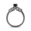 Thumbnail Image 6 of Ink & Ice Round-Cut Black & White Diamond Twist Engagement Ring 1-3/4 ct tw Black Rhodium-Plated 14K White Gold