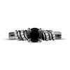 Thumbnail Image 7 of Ink & Ice Round-Cut Black & White Diamond Twist Engagement Ring 1-3/4 ct tw Black Rhodium-Plated 14K White Gold