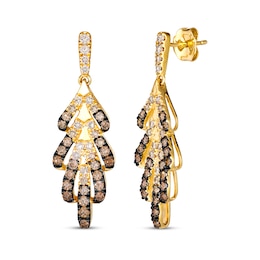 Le Vian Ombré Diamond Drop Earrings 1-1/2 ct tw 14K Honey Gold