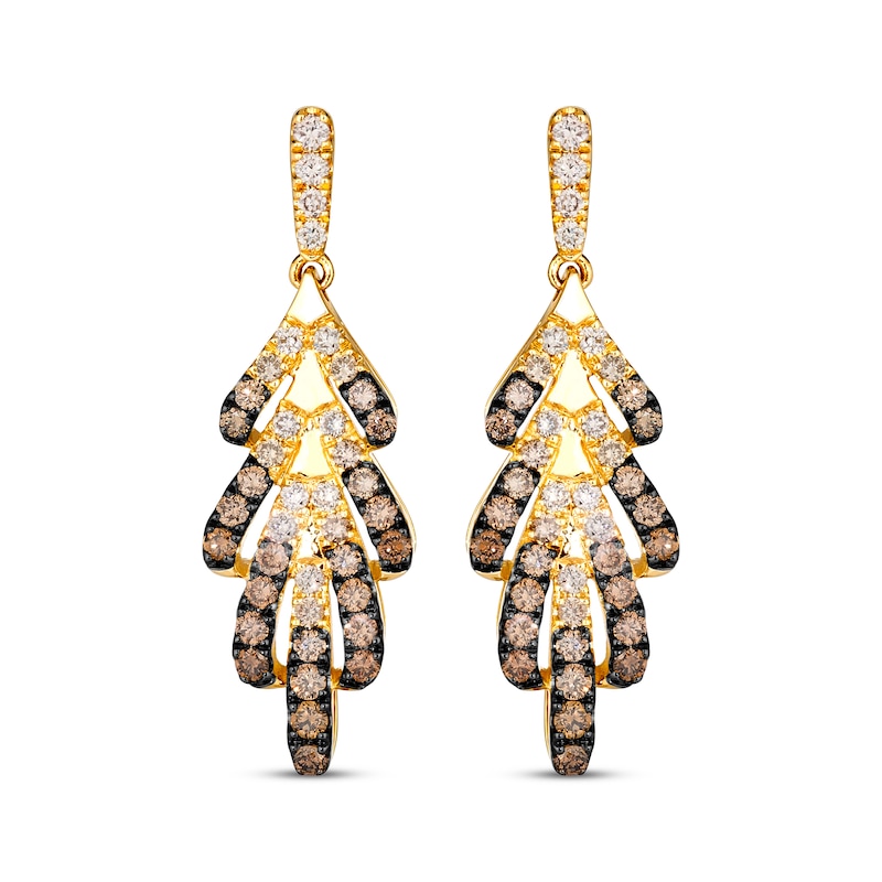 Main Image 2 of Le Vian Ombré Diamond Drop Earrings 1-1/2 ct tw 14K Honey Gold
