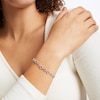 Thumbnail Image 3 of Diamond Heartbeat & Heart Link Bracelet 1/5 ct tw Sterling Silver 7.5&quot;