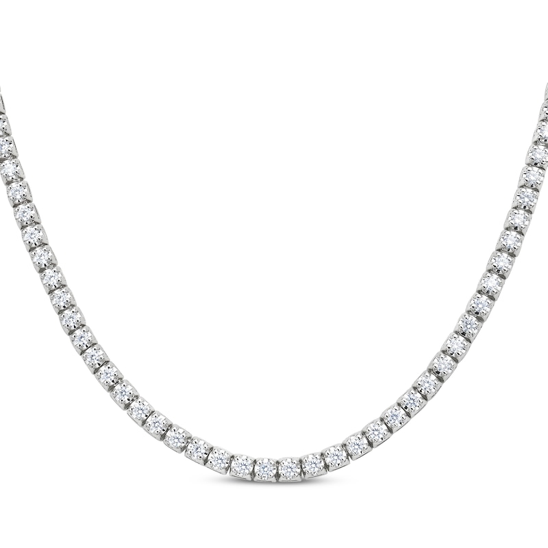 Men's Lab-Created Diamonds by KAY Tennis Necklace 8 ct tw 10K White Gold 20"